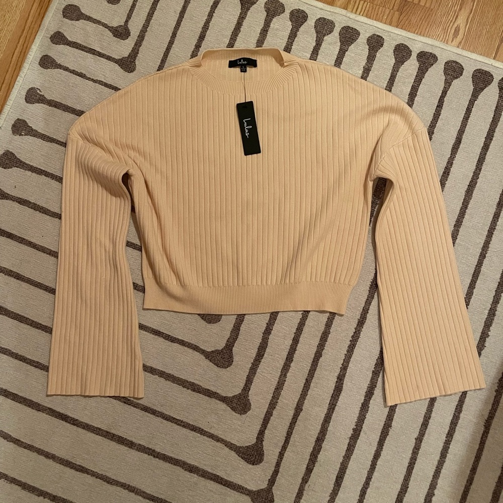 Creamy/beige crop sweater from Lulus